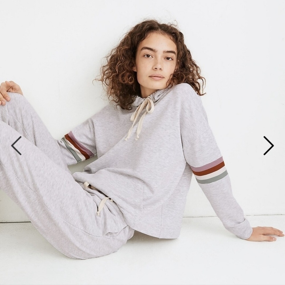 Madewell MWL Icy Heather Gray Superbrushed Easygoing Hoodie